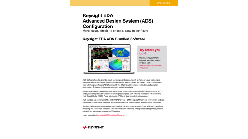PathWave Advanced Design System (ADS) Configuration